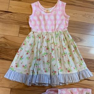 Sweet honey boutique dress with ruffle pants